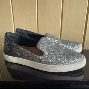 Birdies The Swift Slip On Glitter Sneaker Crushed Chrome Ombré